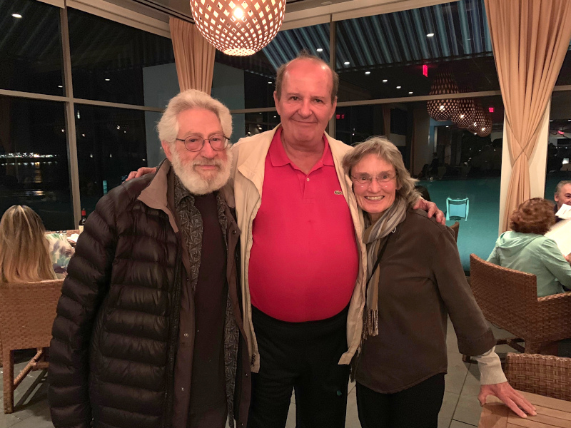 Ralph Abraham , Giulio Prisco, Ray Gwyn Smith in Santa Cruz, 2018 (Credit: Giulio Prisco).